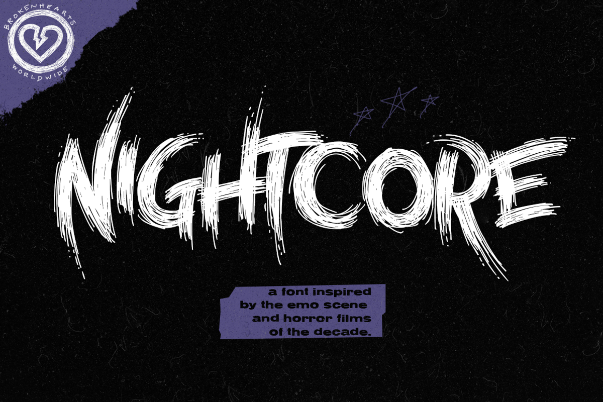 Nightcore - Emo Horror Font Free Download Free Download