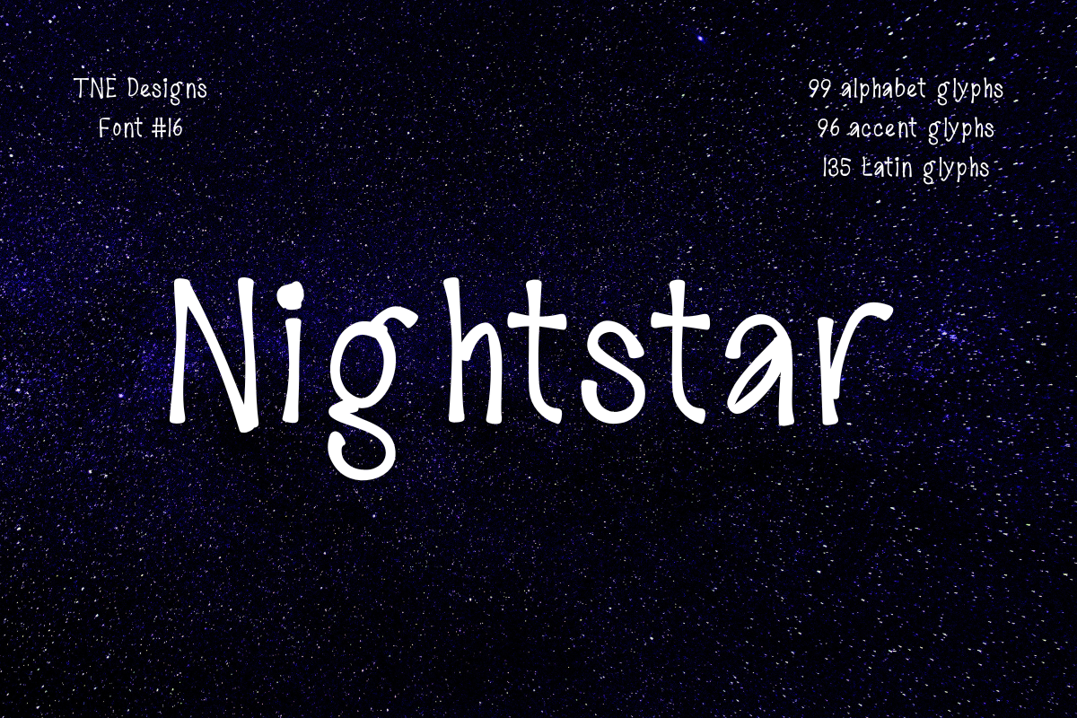 Nightstar sans serif font Free Download Free Download