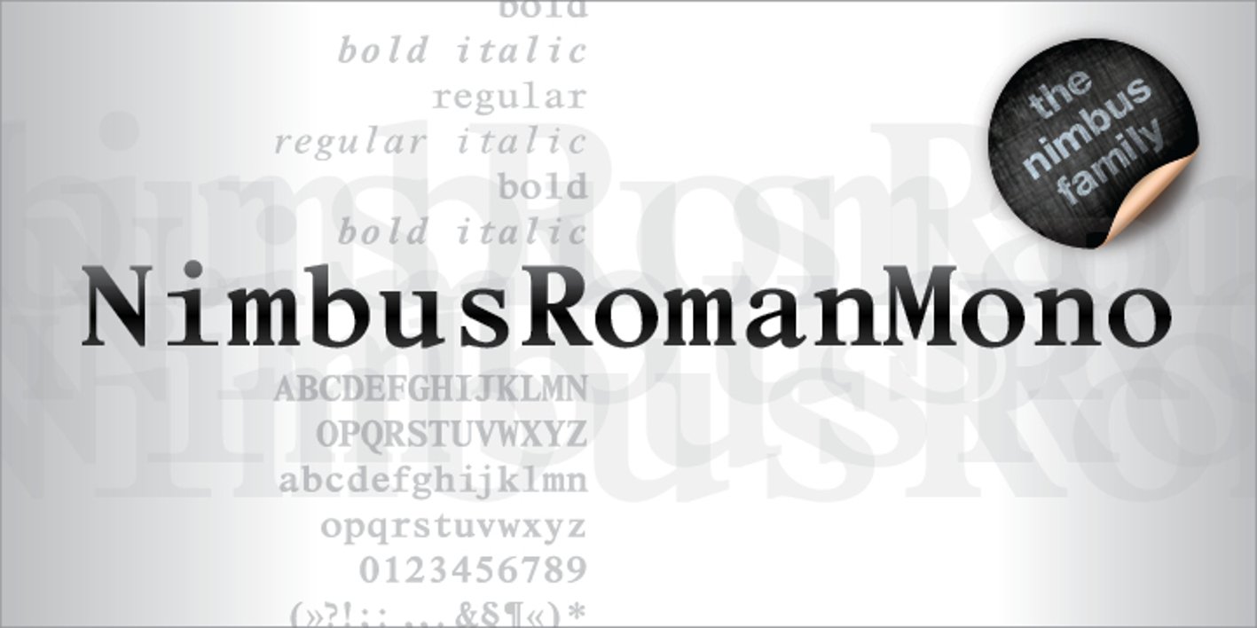 Nimbus Roman Mono Font Free Download