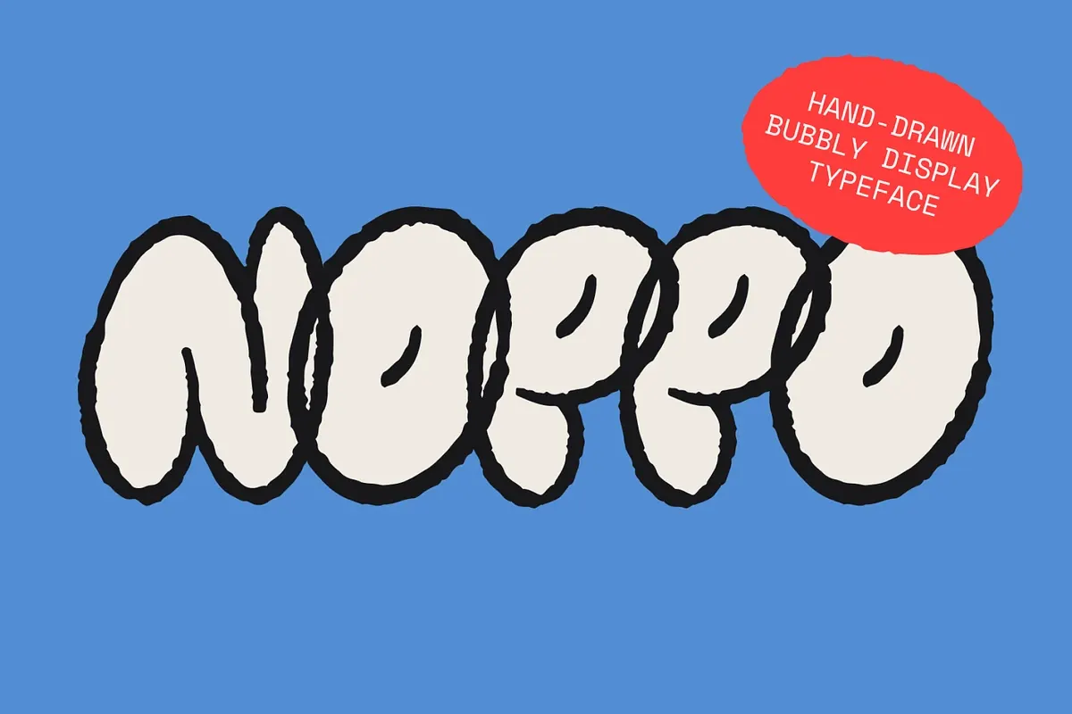 NOPPO — hand-drawn bubbly typeface Free Download Free Download