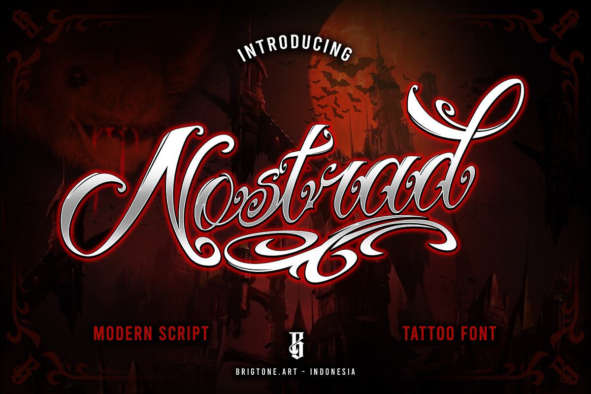 Nostrad - Tattoo Handwritten Font Free Download Free Download