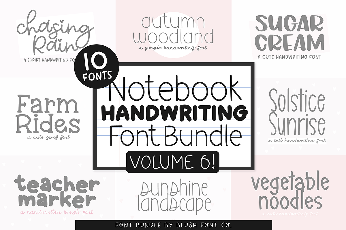 NOTEBOOK HANDWRITING FONT BUNDLE V6 Free Download Free Download