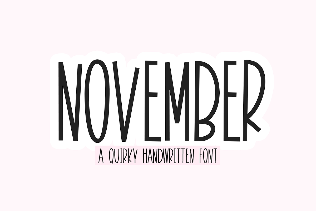 November | Fun Handwritten Font Free Download Free Download