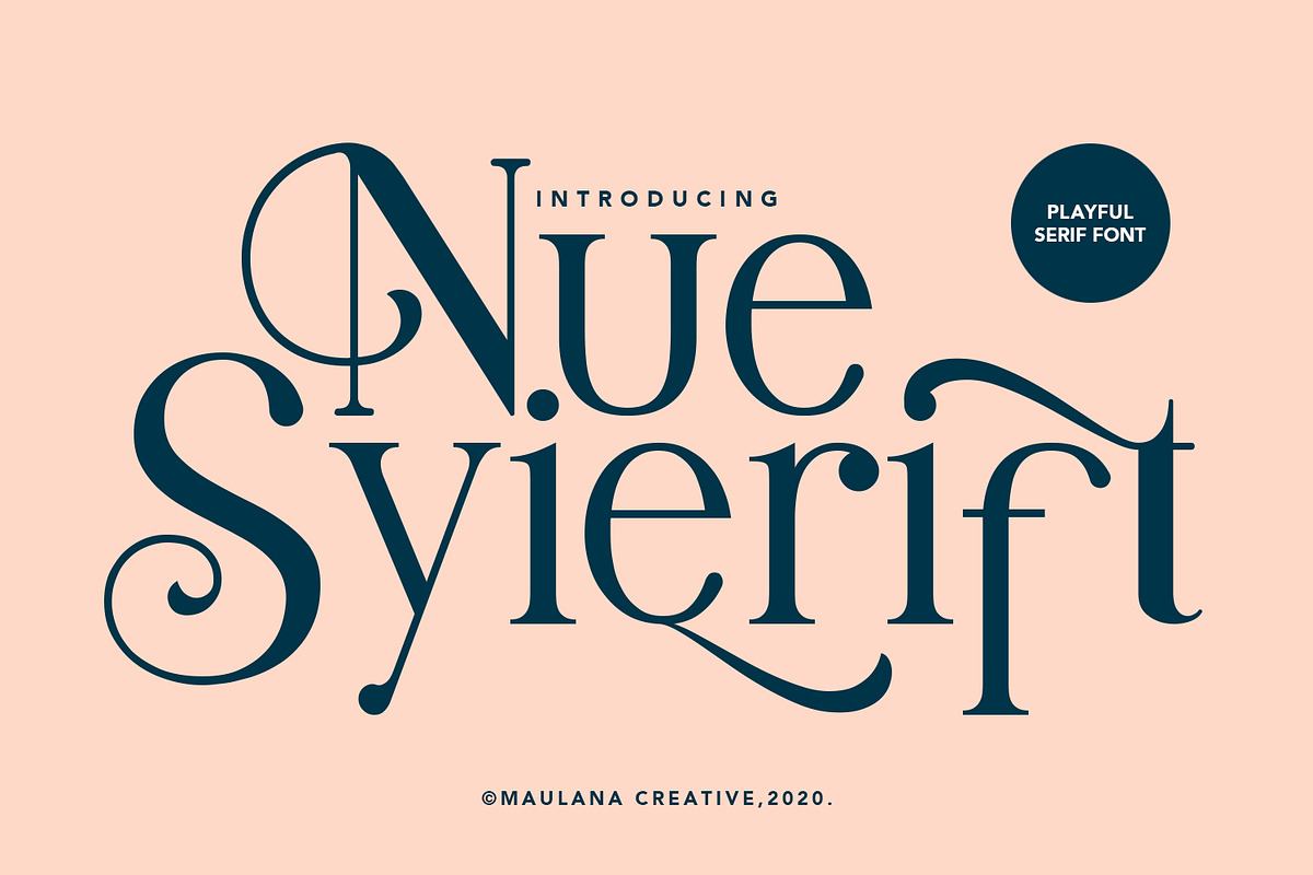 Nue Syierift – Playful Serif Font Free Download Free Download