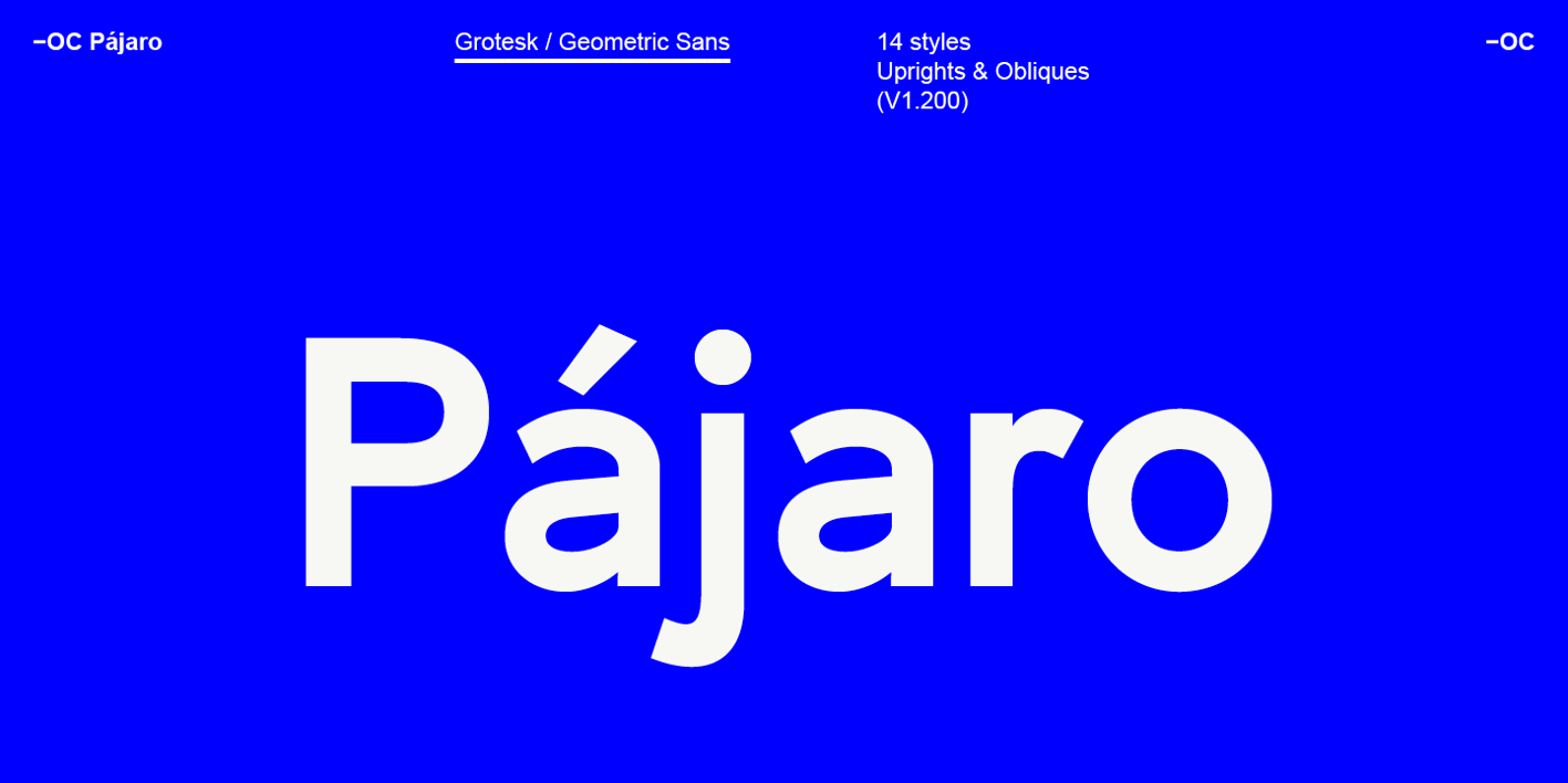 -OC Pajaro Font Free Download