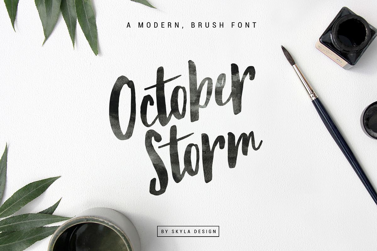 October Storm modern brush font Free Download Free Download