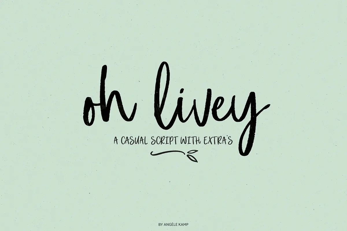 Oh Livey brush script font Free Download Free Download