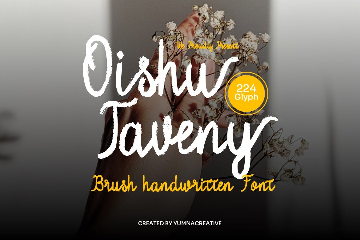 Oishu Taveny - Brush Handwritten Font Free Download