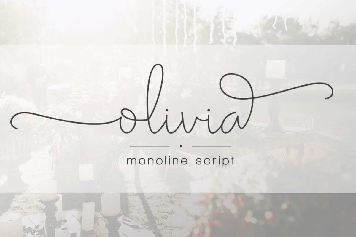 Olivia - Elegant Monoline Script Free Download Free Download