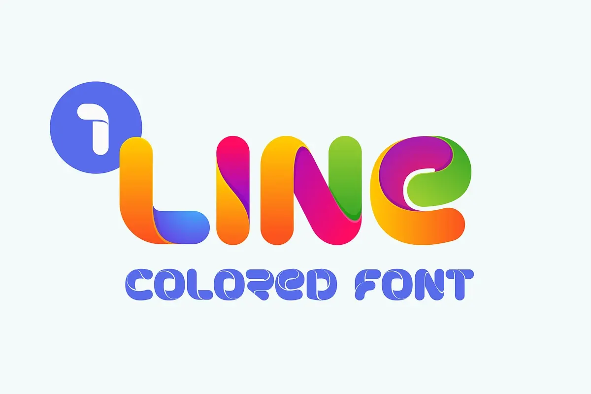 One Line Bold Colored font Free Download Free Download