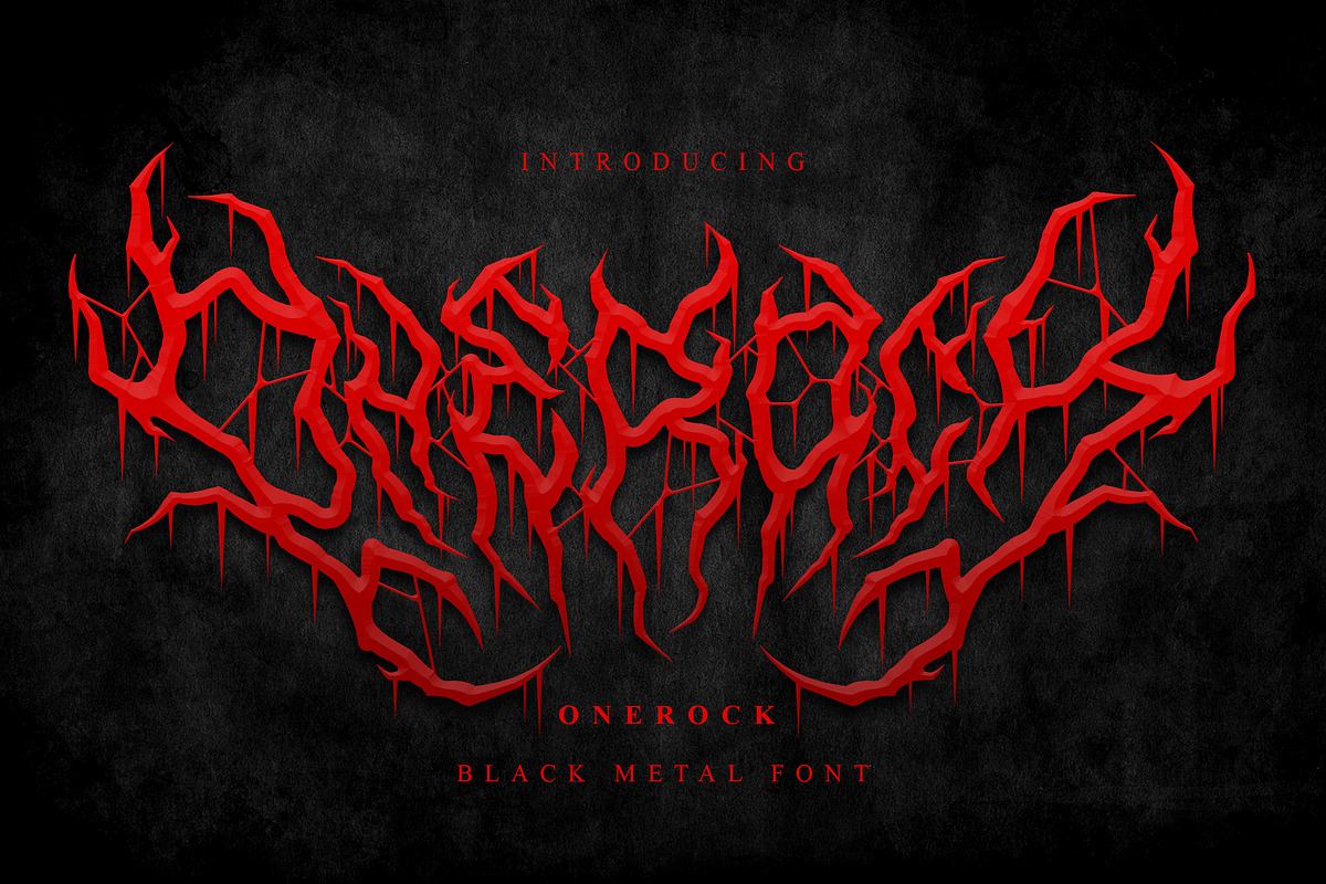 Onerock | Black Metal Font Vol.6 Free Download Free Download