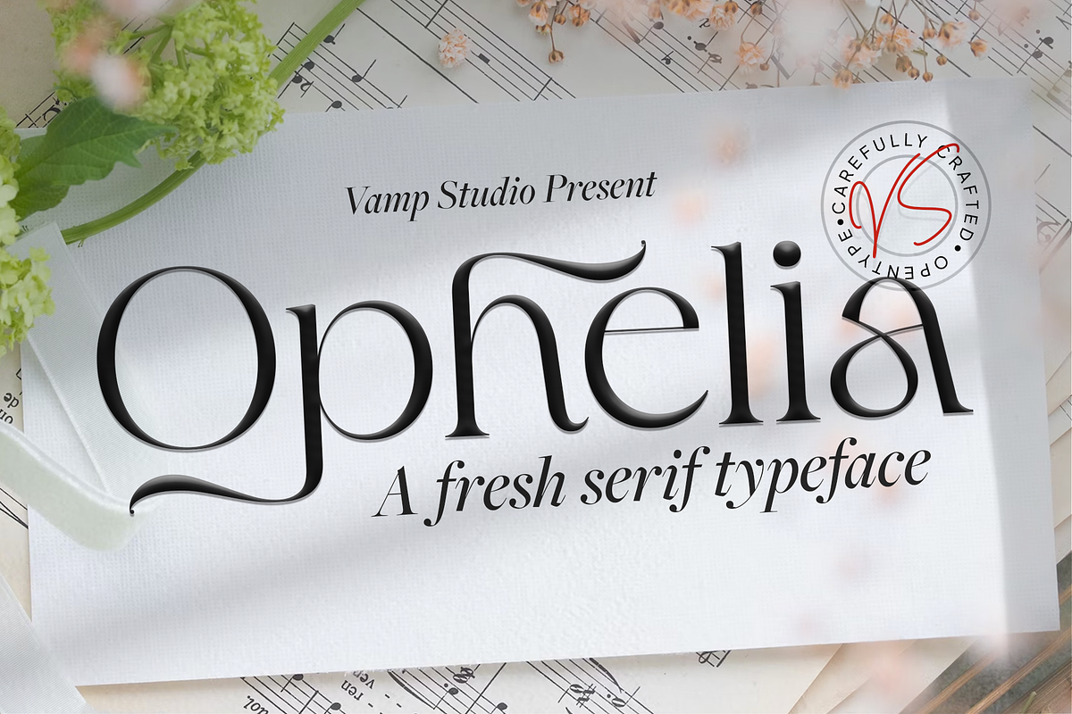 Ophelia Fresh Serif Typeface Free Download Free Download