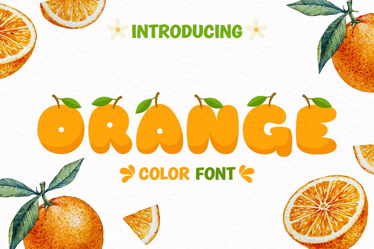 Orange Color font Free Download Free Download