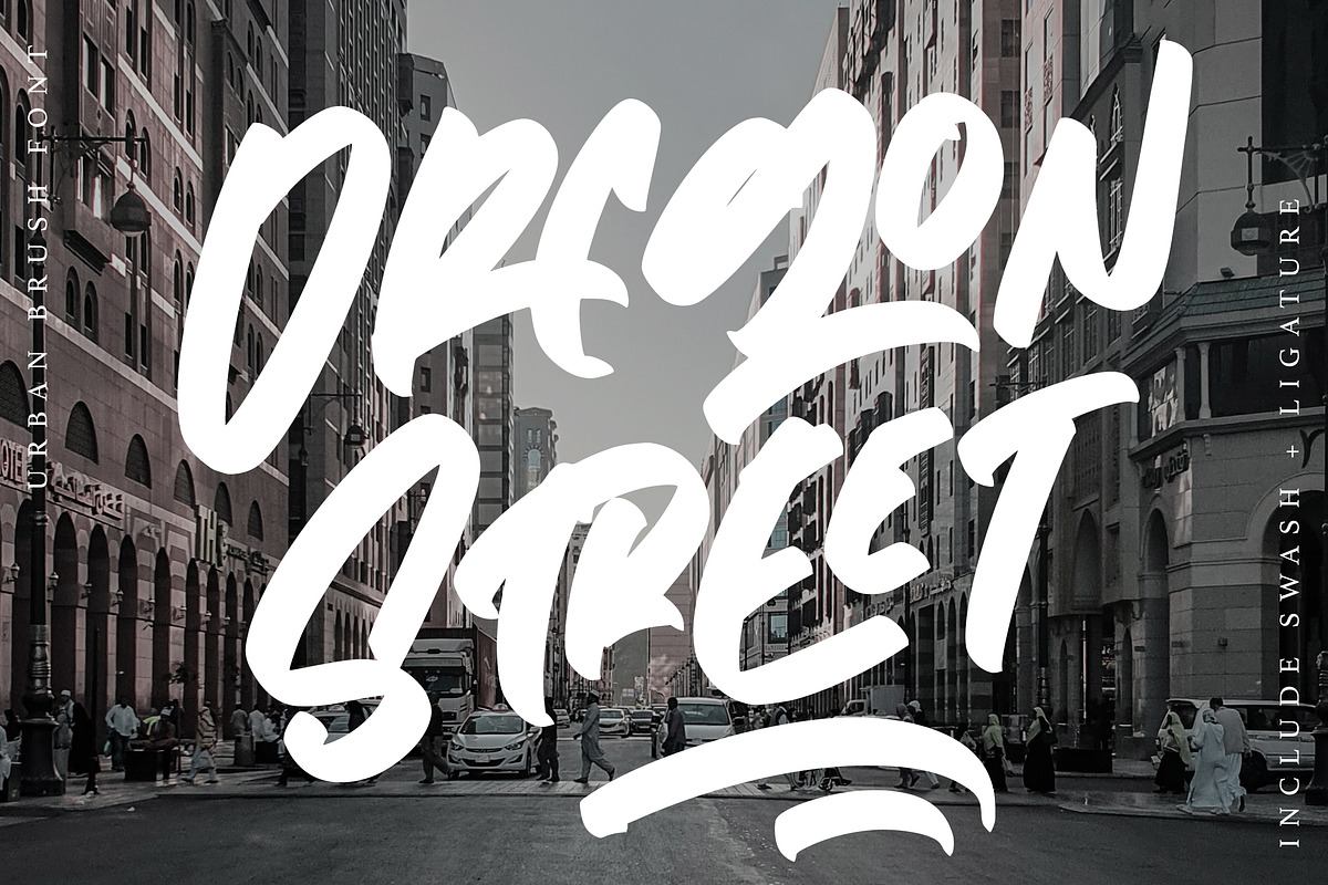 Oregon Street - Urban Brush Font Free Download Free Download