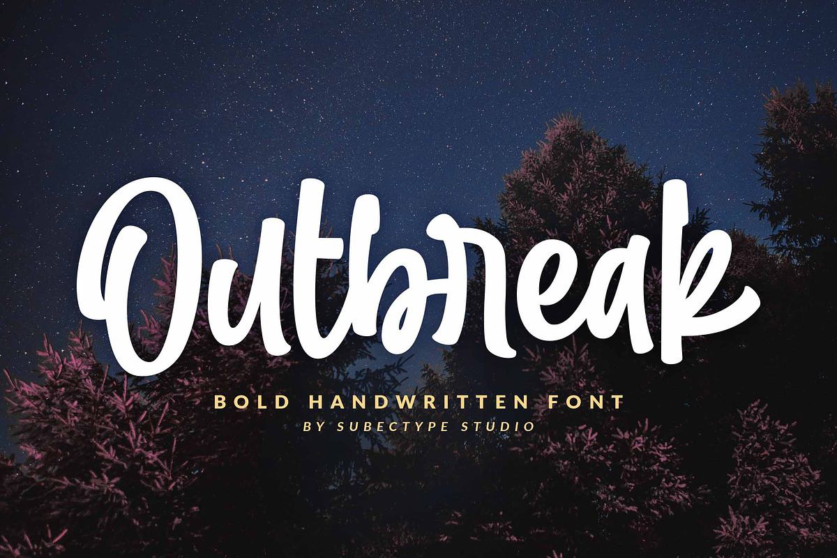 Outbreak / Bold Handwritten font Free Download Free Download