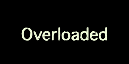 Overloaded Font Free Download