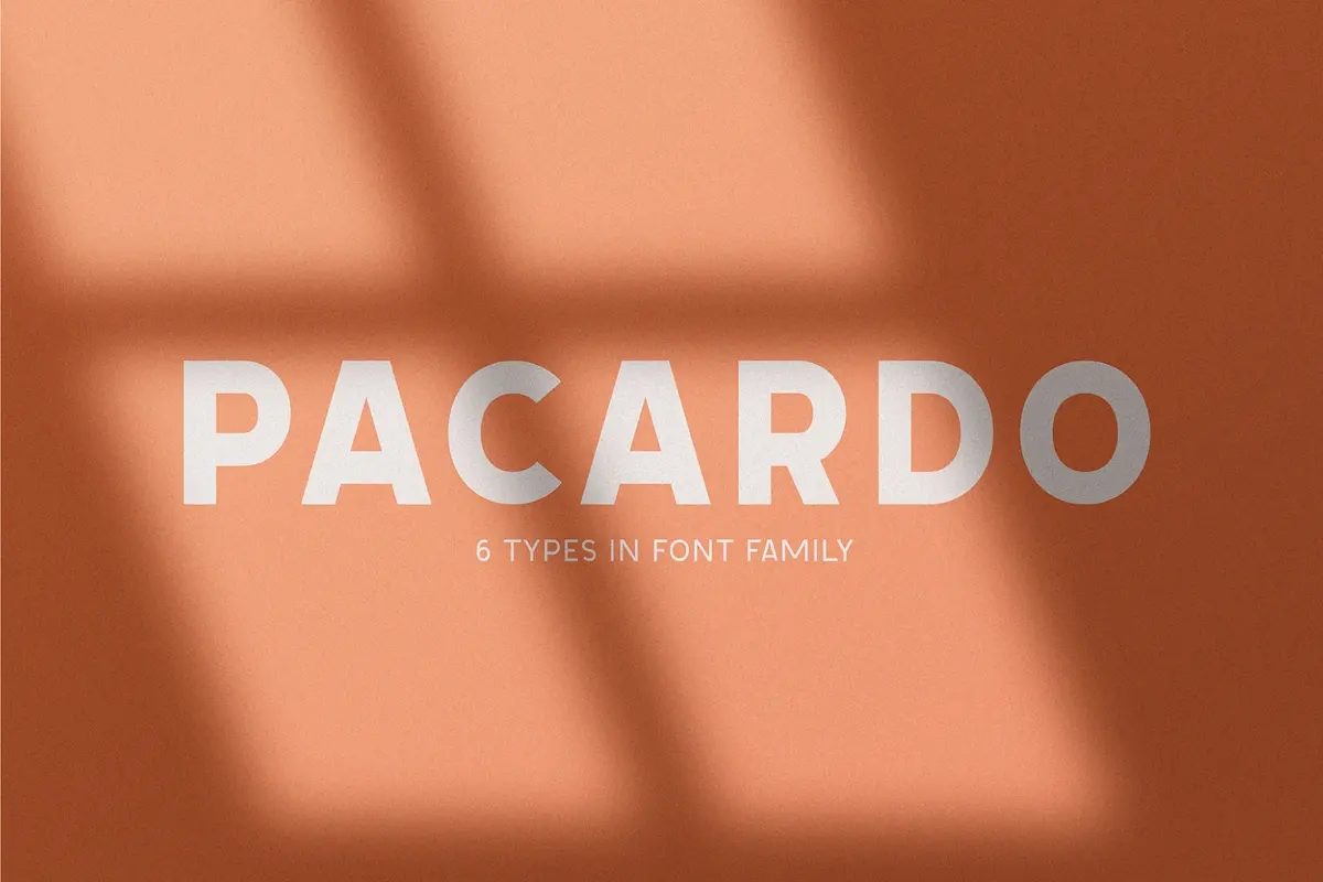 Pacardo. Sans Serif font family. Free Download Free Download