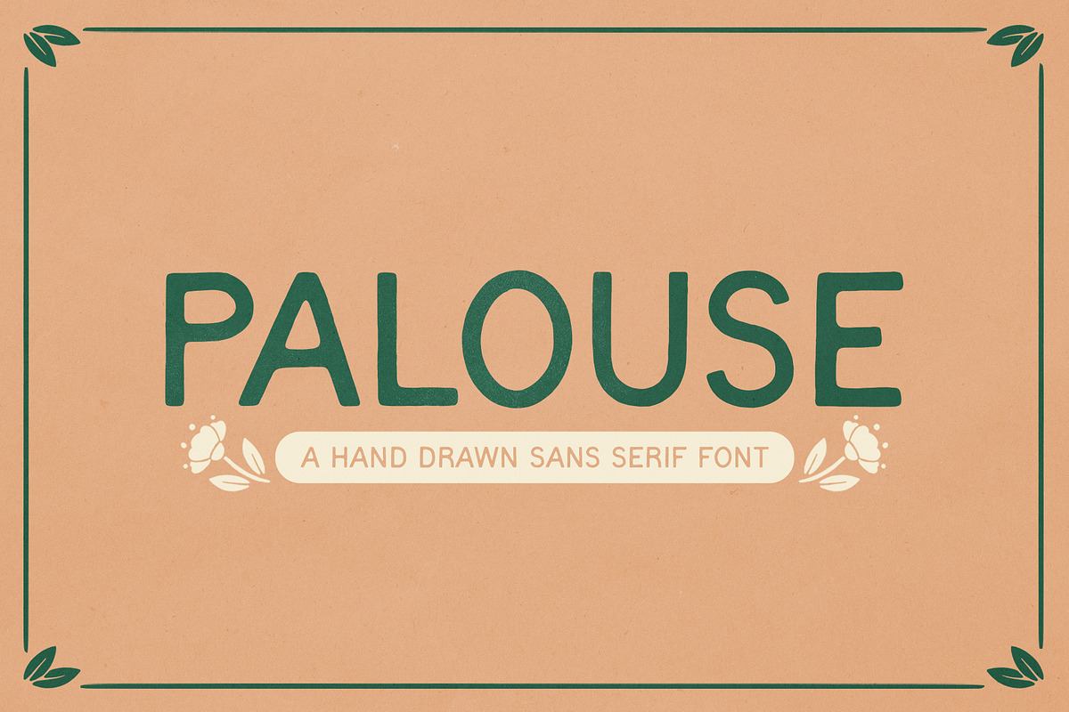 PALOUSE | Hand Drawn Sans Serif Font Free Download Free Download