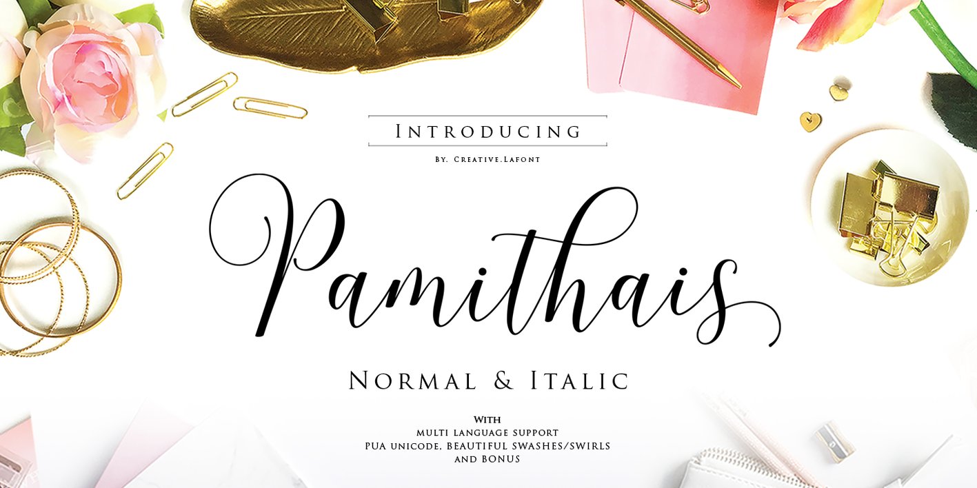 Pamithais Script Font Free Download