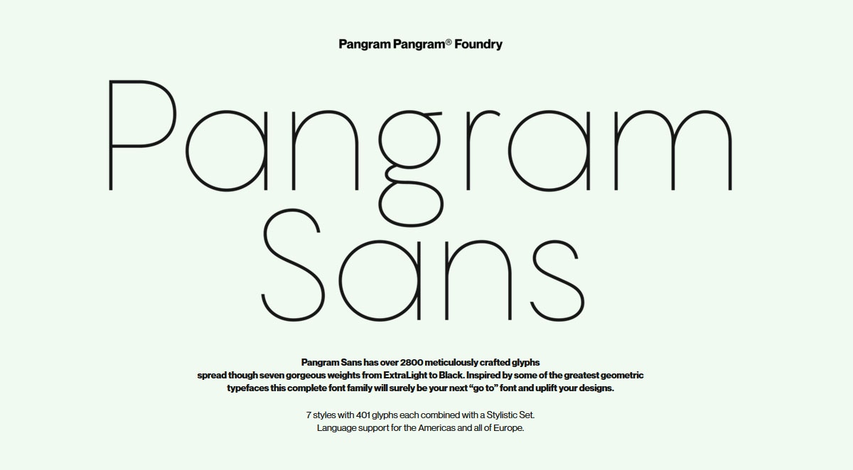 Pangram Sans Font Free Download