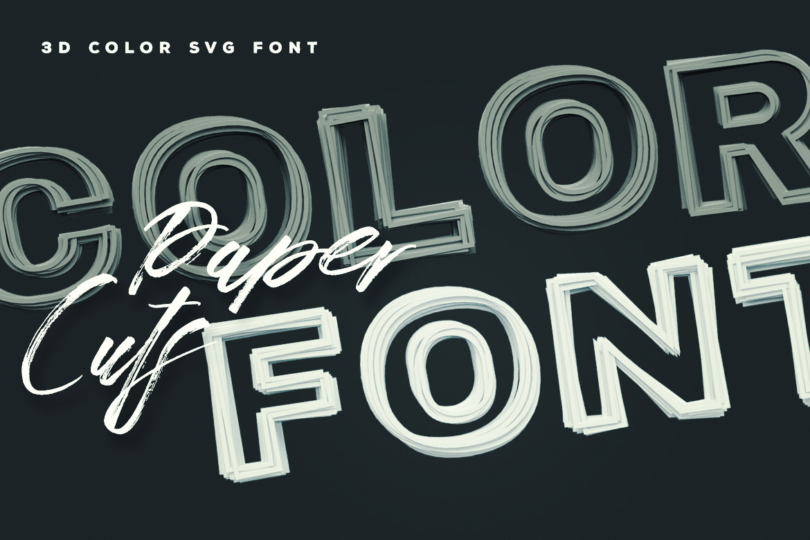 Paper Cuts Color Font Free Download