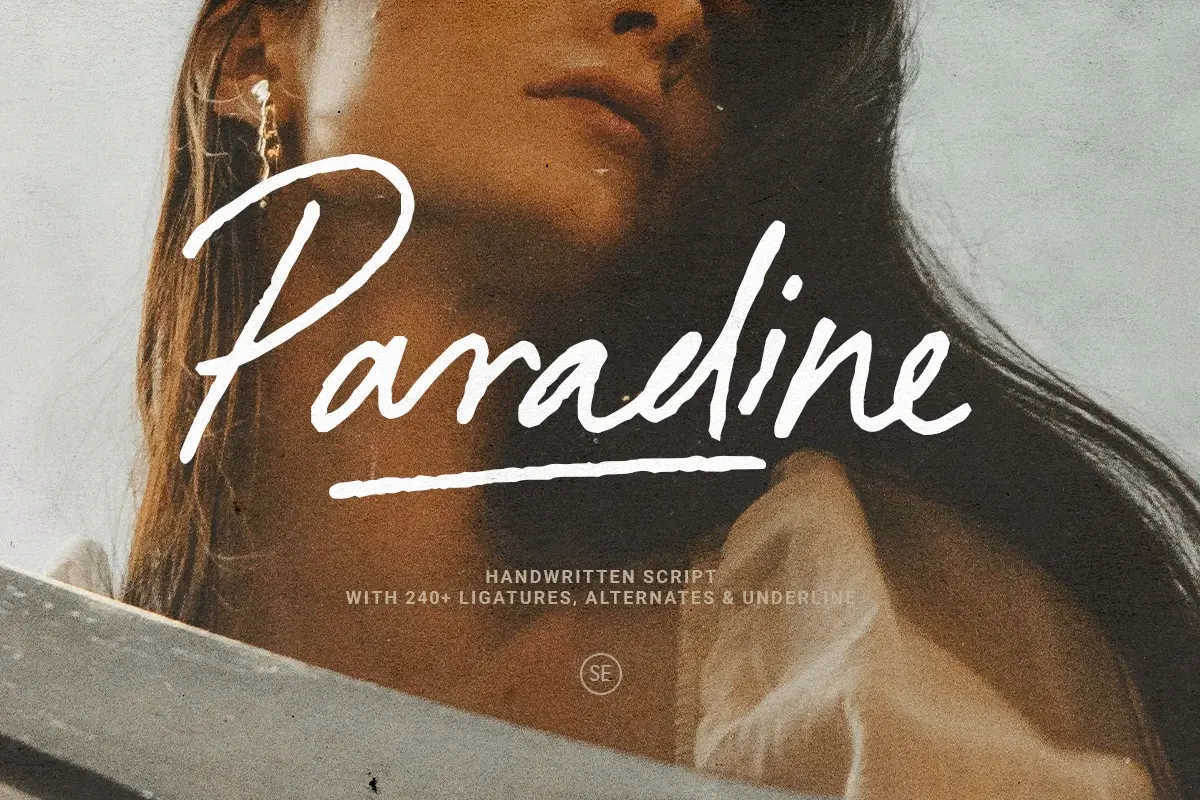 Paradine - Ligature Handwritten Font Free Download Free Download