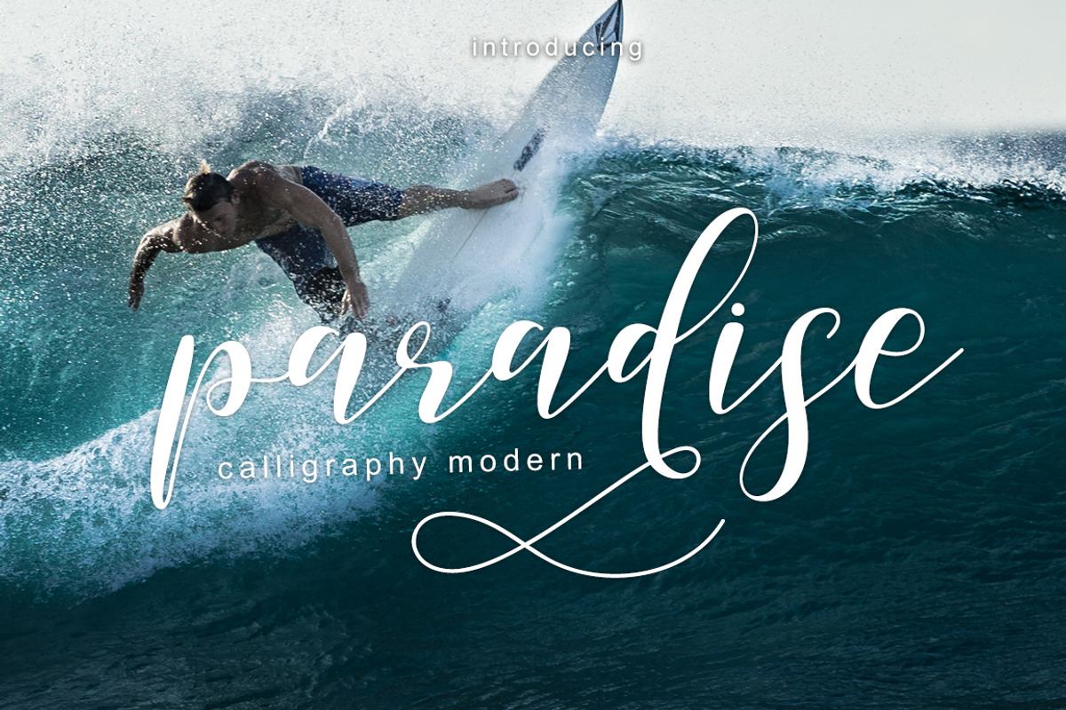 paradise calligraphy modern + Bonus Free Download Free Download