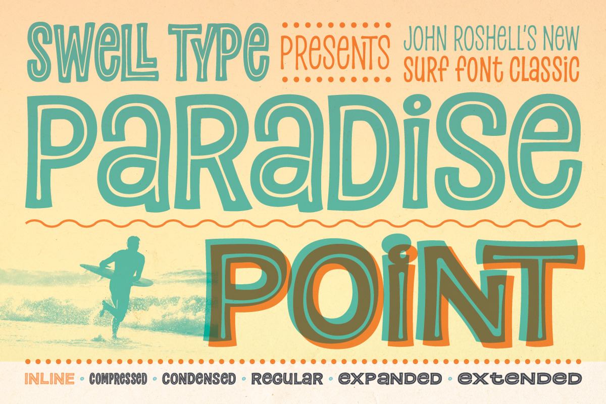 Paradise Point Inline surf fonts Free Download Free Download