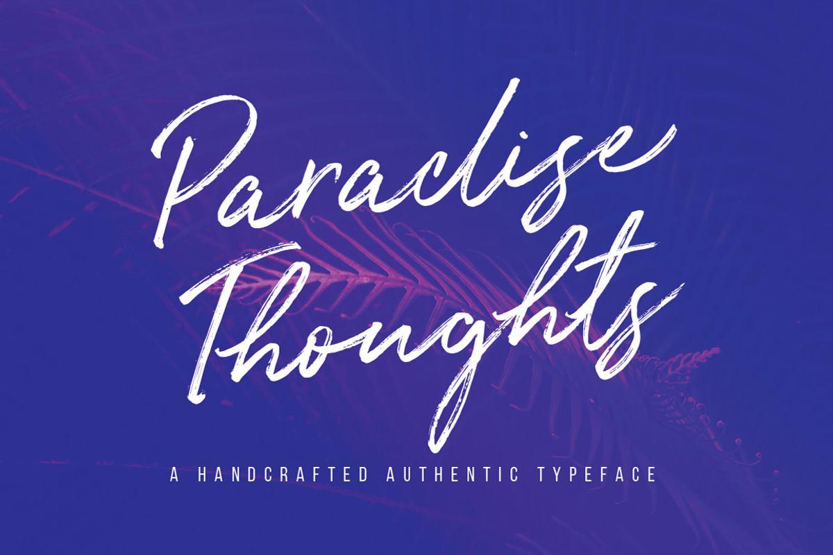 Paradise Thoughts Typeface Free Download Free Download