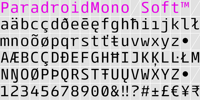 Paradroid Mono Soft Font Free Download Free Download