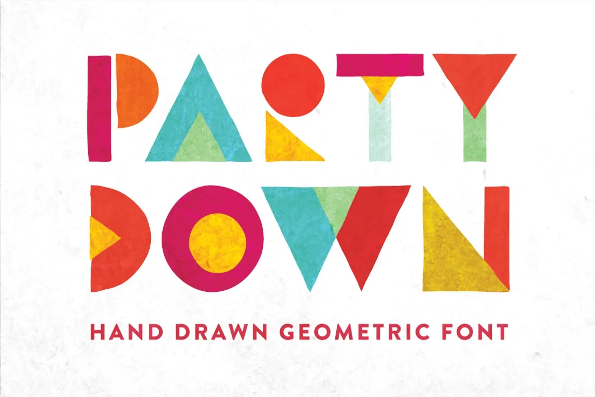 Party Down - Geometric Font Free Download Free Download