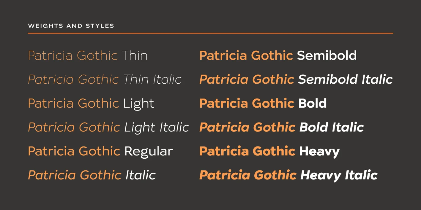 Patricia Gothic Font