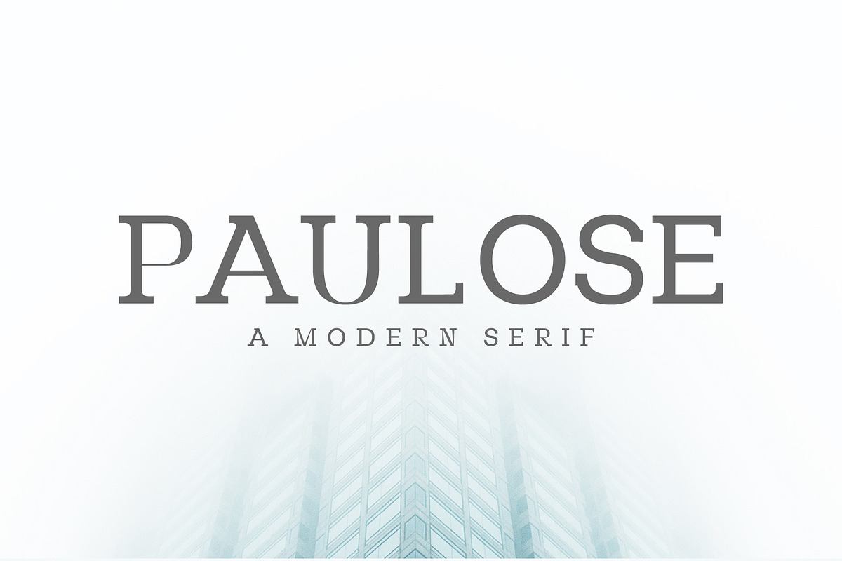 Paulose Modern Serif Font Family Free Download Free Download