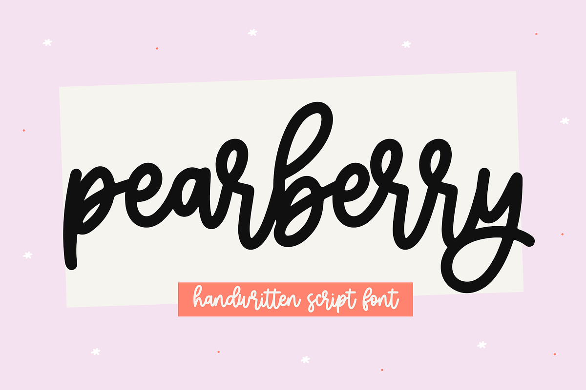 Pearberry | Handwritten Script Font Free Download Free Download