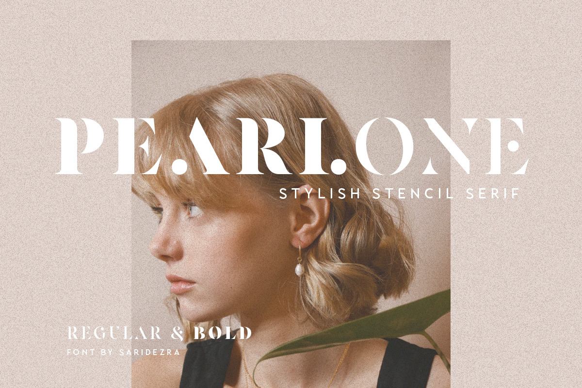 Pearlone - Stylish Stencil Serif Free Download Free Download