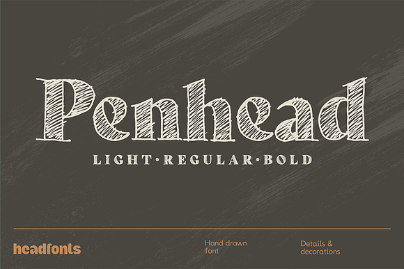 Penhead - Pencil Sketch Font Free Download