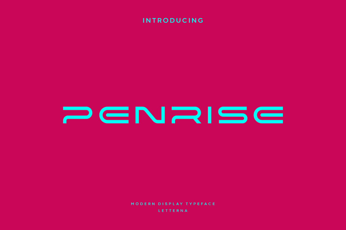 Penrise - Modern Futuristic Typeface Free Download Free Download