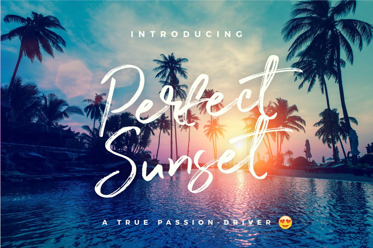 Perfect Sunset Typeface Free Download Free Download