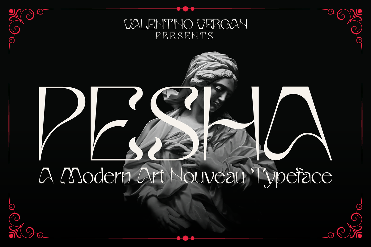 Pesha - Art Nouveau Typeface Free Download Free Download