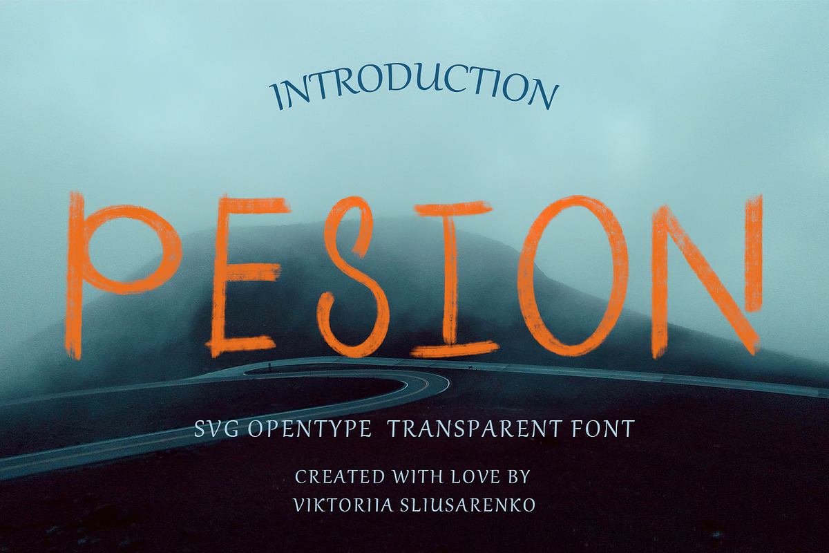 PESION svg opentype font Free Download Free Download