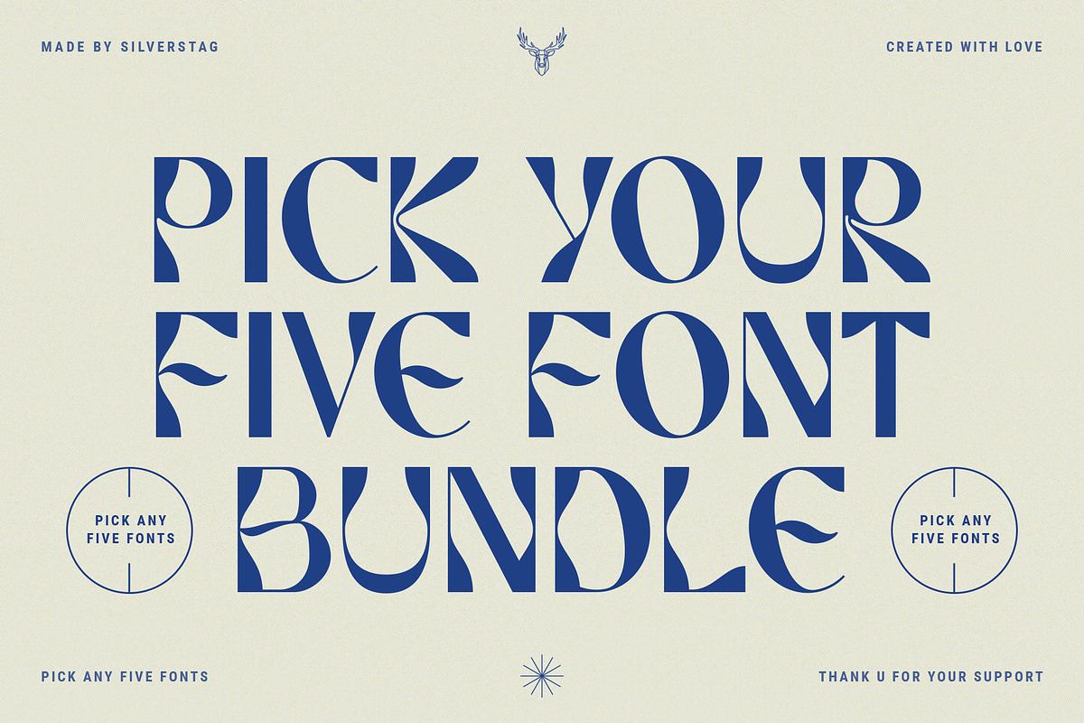 Pick Your Own Five Font Bundle Free Download Free Download