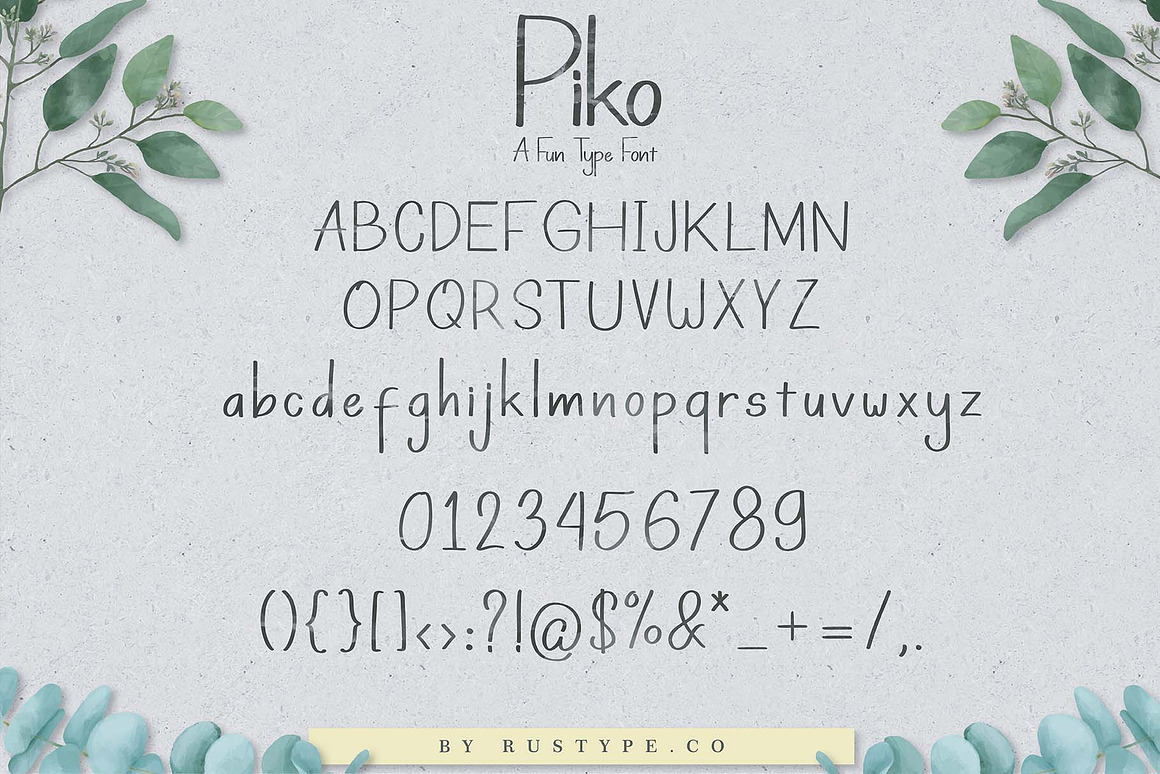 Piko A Fun Type Font Free Download