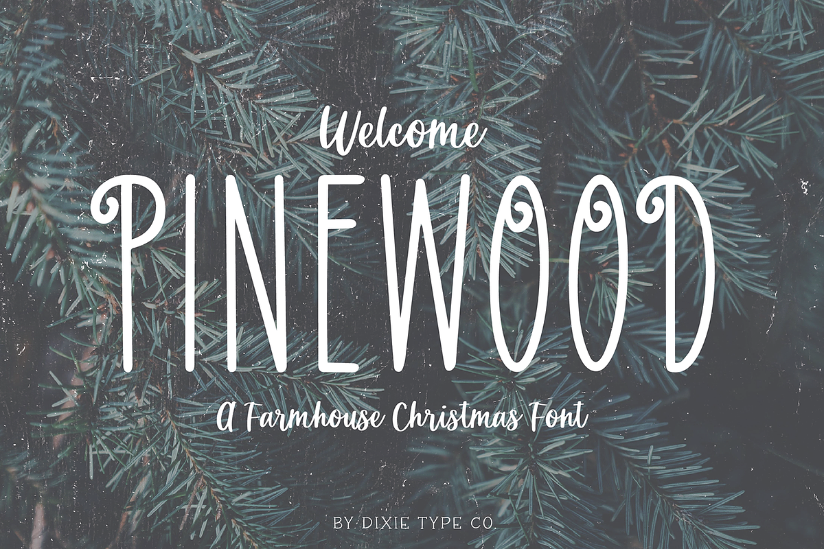 PINEWOOD Farmhouse Christmas Font Free Download Free Download