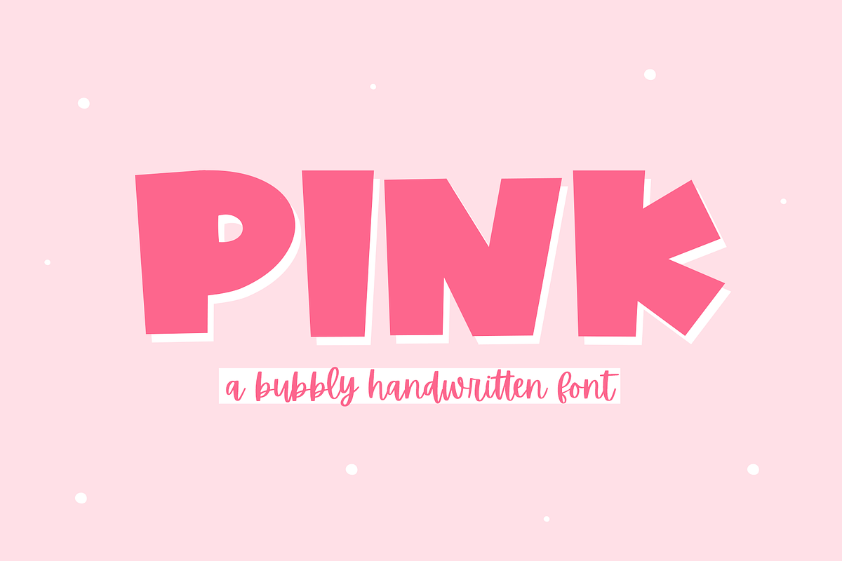 Pink - A Bold Handwritten Font Free Download Free Download