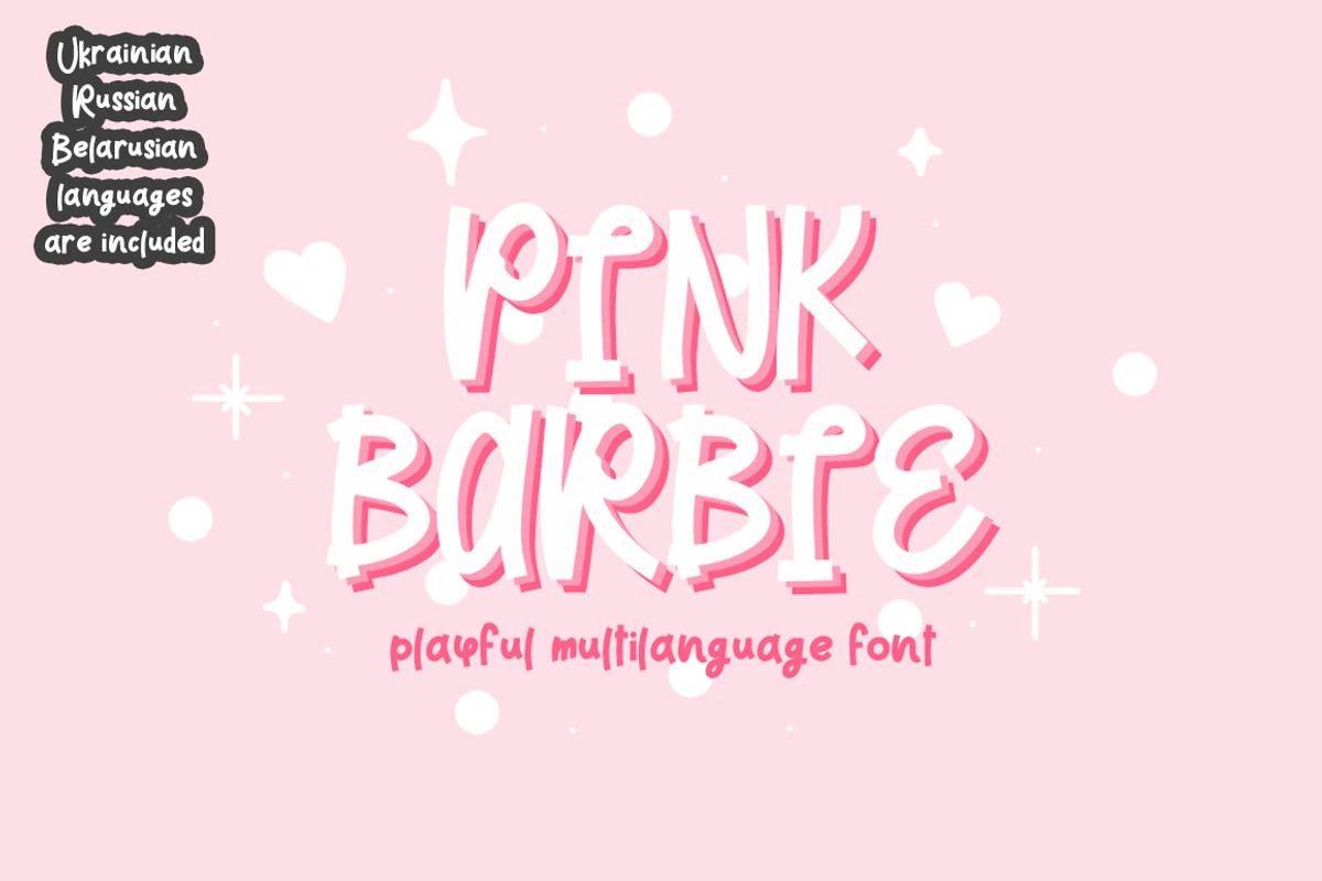 Pink Barbie playful font Free Download Free Download