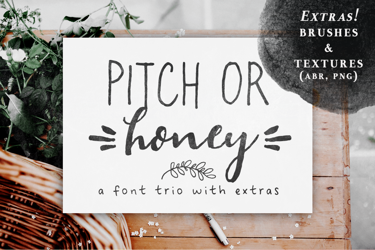 Pitch or Honey font trio Free Download Free Download