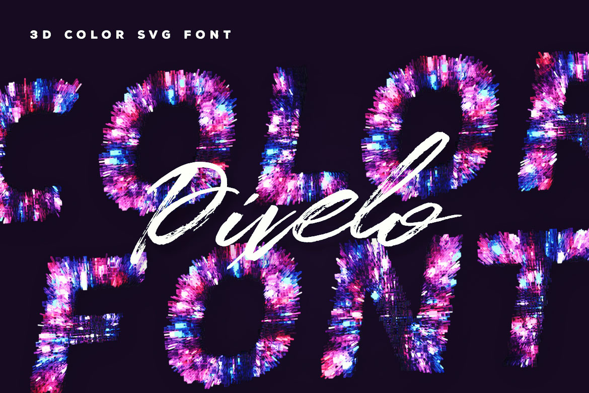 Pixelo 3D Futuristic Color Font Free Download