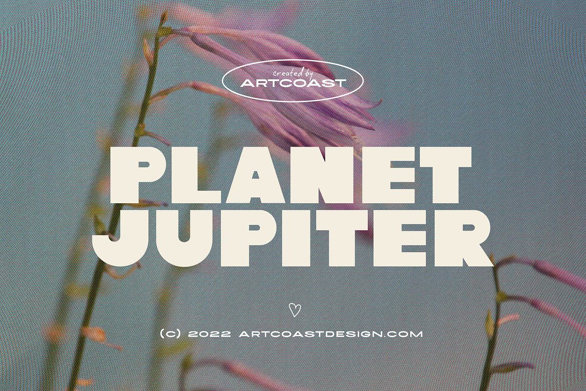 Planet Jupiter - Bold Retro Font Free Download Free Download