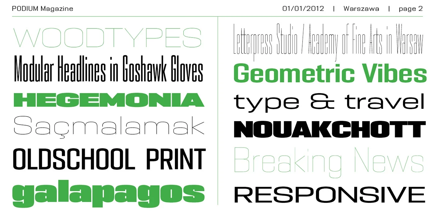 PODIUM Sharp Font