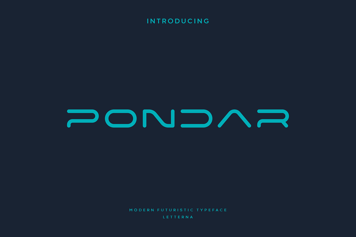 Pondar - Modern Futuristic Typeface Free Download Free Download